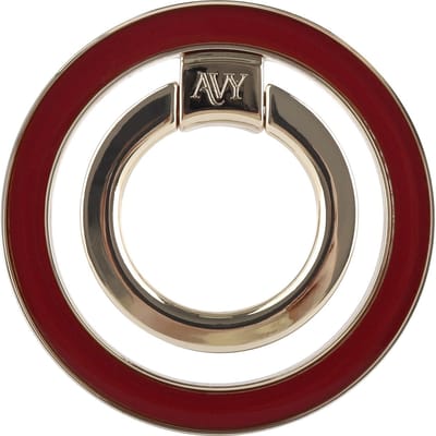 AVY Ringhouder Standaard | Vinger Houder | Compatibel met MagSafe | 360° Draaibaar | Smartphone Grip | Tijdloos Design | Stijl & Grip | Burgundy