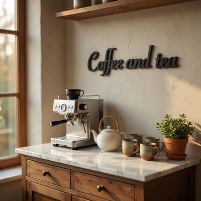 3D Coffee And Tea sign Muur Decor cadeau voor koffie lief hebben Koffie hoek decor, koffie decoratie keuken, Home Muur Decor, 3D letters, Koffie bar , wall art, keukeninrichting - verbeterd