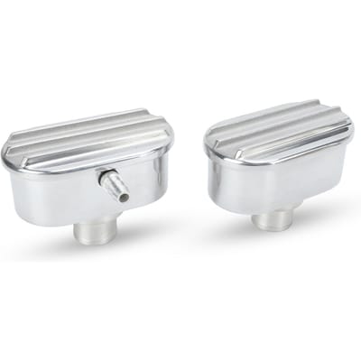 Aluminium Kleppendeksel Ontluchter PCV Combinatie Kit Ribbelig Ovaal Gepolijst 6100FP voor Vervanging