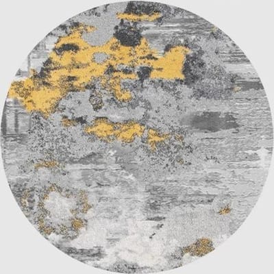 Luxe Vloerkleden voor Slaapkamer Scandinavische Stijl Woonkamer Decoratie Rond Tapijt Huis Pluizig Zacht Tapijt Dik Pluche Lounge Vloermat 120*120cm