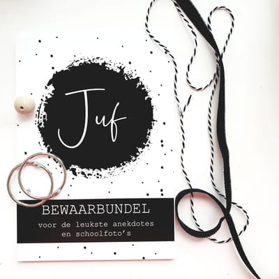 Juffencadeau bewaarbundel A5 - schoolfoto's en herinneringen - bedankje - Studio Juulz