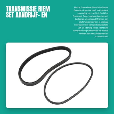 Dailygoods- Transmissieriem Vervanging voor Club Car DS/Precedent - Aandrijfriem - Startergeneratorriem - Leer - OEM 1016203/101916701 - Set van 2