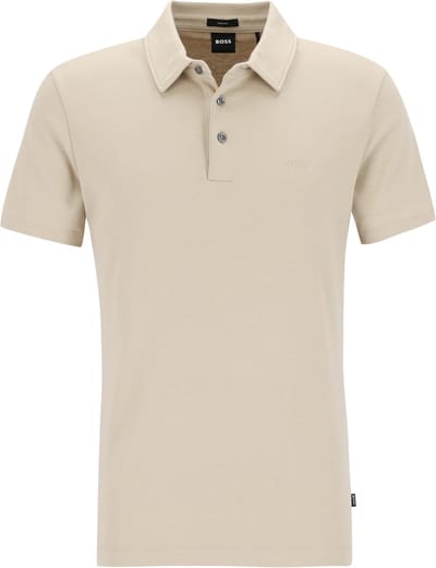 BOSS Palosh slim fit heren polo - pique - beige
