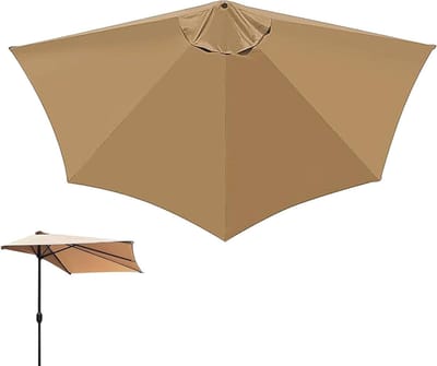Dailygoods- Halfronde Parasol Vervangende Parasoldoek - UV-bescherming 30+ - Polyester Materiaal - 2,7 Meter Diameter - Geschikt voor Balkon/Terras - Eenvoudig te Monteren - Paraplustof