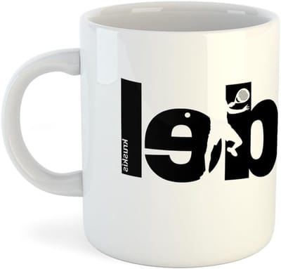Padel Mok - Tennis Mok - Koffie Drinken - Uniek Padel Design - 325 ml - Wit