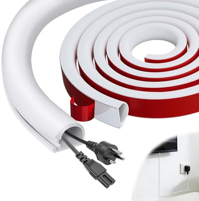Flexibele Kabelgoot 1,5 m - Zelfklevend, Witte Semicirculaire Kabelgoot voor Thuis, Kantoor en School, Bescherming en Verbergen van Stroomkabels