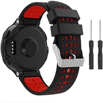 Flexibele Siliconen Horlogeband voor GPS Sporthorloges met Gereedschap - Geschikt voor Forerunner 235, 220, 230, 620, 630 en 735 met Hartslagmeting
