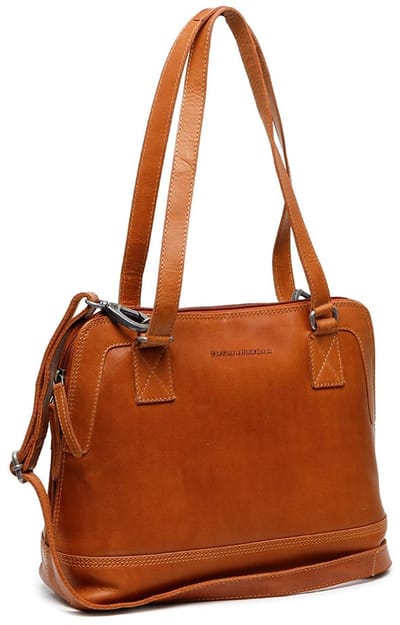 The Chesterfield Brand Seron Waxed Pull Up Schoudertas - Cognac