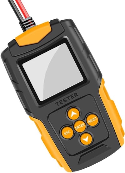 Accutester Auto - Batterijtester Voertuig - Accu Status Controleren - Multifunctionele Diagnose - Compact Ontwerp - Zwart