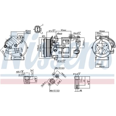 Compressor, airconditioner NISSENS 890210