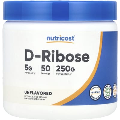 Nutricost, D-Ribose, Ongezoet, 252 g (250 gram)