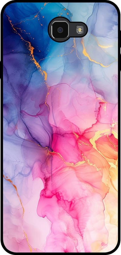 Smartphonica Telefoonhoesje Geschikt voor Samsung Galaxy J7 Prime met marmer opdruk - TPU backcover case marble design - Regenboog geschikt voor Samsung Galaxy J7 Prime