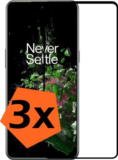 Screenprotector - 3 Stuks - Geschikt voor OnePlus 10T - Full Cover - Gehard Glas - Beschermglas - Tempered Glass - Screen Protector