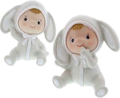 Baby "Kanin" spaarpot, assortiment van 2 stuks - 17cm hoog