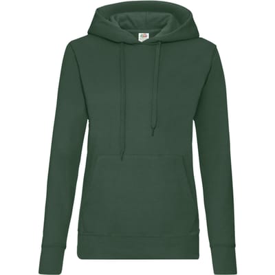 Fruit of the Loom Dames/Dames Klassieke Hoodie (Fles groen)