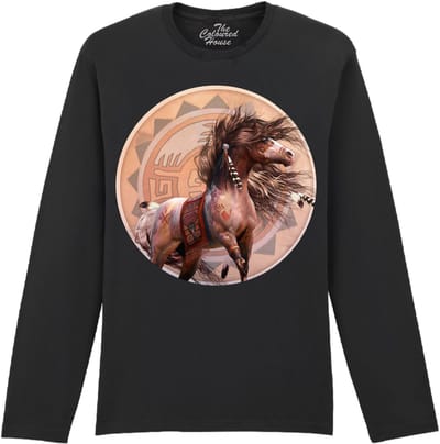 Paard Spirit Warrior Circle The Coloured House Longsleeve T-shirt XXL