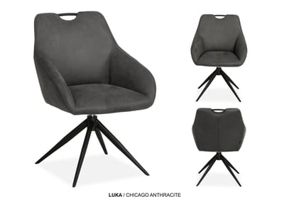 MX-Sofa - Stoel Luka / Kleur: Antraciet