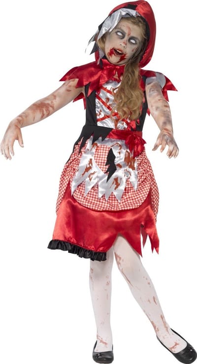 "Zombie roodkapje kostuum voor meisjes Halloween  - Kinderkostuums - 122/134"
