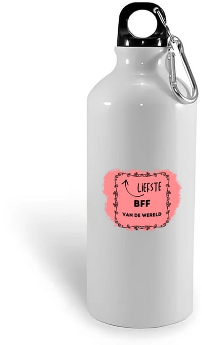 Hacebo® - liefste bff van de wereld waterfles - Vriend - de liefste bff - verjaardag - cadeautje voor beste vriend - kado - geschenk - water fles - 400ML