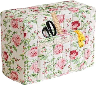 Naaimachinehoes - Beschermhoes - Creatieve Hobby - Vintage Bloemendesign - 43x35x24 cm - Roze