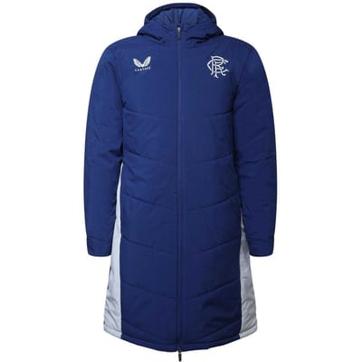 Castore Heren Rangers FC Gewatteerde Jas (Blauw/Grijs)