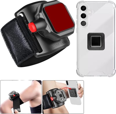Sportarmband Met Magneet met Backcover Hoesje Geschikt voor: Samsung Galaxy A56 - Polsband - Sportband - Hardloop Armband - Bevestiging Pols of Arm - Hardlopen - Hardloopband