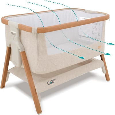 Wieg en Bijzetbed voor Baby's, Inclusief Matras, Inklapbaar en Verstelbaar in Hoogte