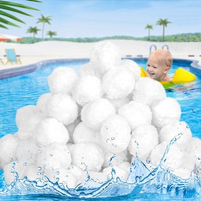 Dailygoods- Filterballen 700 g vervanging voor 20 kg filterzand - Filterballen zwembad - Filterbollen voor zandfilter - Herbruikbare filterballen - Hoogwaardig polyestervezelmateriaal - Uitstekende waterdoorlatendheid - Filtermateriaal
