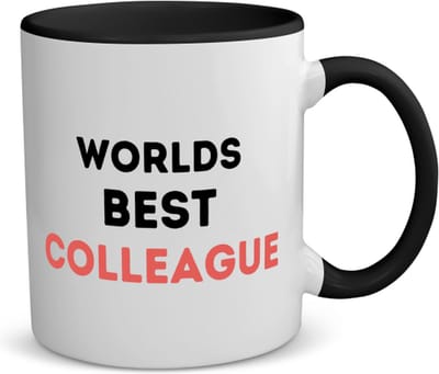 Akyol - worlds best colleague koffiemok - theemok - zwart - Collega - de beste collega - werknemers - verjaardagscadeau - verjaardag - cadeau - afscheidscadeau - geschenk - leuke cadeau - kado - gift - 350 ML inhoud