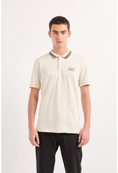 Ea7 Emporio Armani 6dpf14-pjzsz Korte Mouw Poloshirt Beige L Man