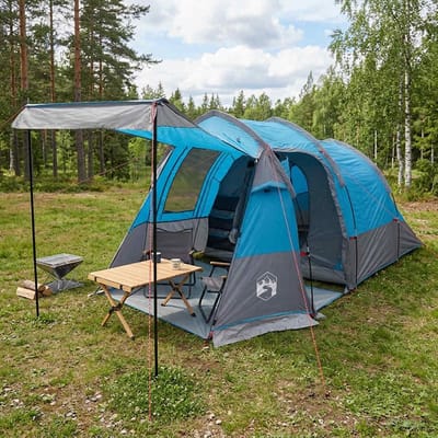 vidaXL - Tunneltent - 390 - x - 215 - x - 152 - cm - Blauw