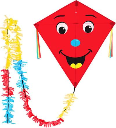 Kindervlieger Wolkensturmer Eddy Smile Red 1173 Rood 75 x 75 cm