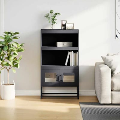 vidaXL - Hoge - kast - 68x39x123 - cm - staal - antracietkleurig