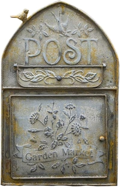 Brievenbus - Postbus Muurbrievenbus - Post Veilig Opslaan - Afsluitbaar IJzeren Ontwerp - 40x25.5x10cm - A