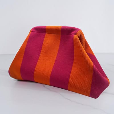 Zomer strand clutch tas voor vrouwen geweven haak handtassen portemonnees breien dumpling clutch gerimpeld schattige wolk casual colorblock tas oranje