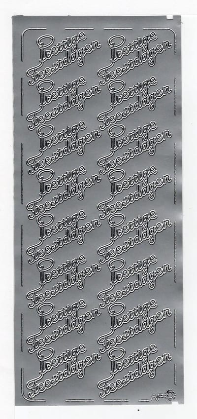 Pickup hobbysticker 2 stuks per verpakking Prettige Feestdagen 001 zilver