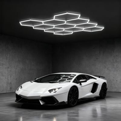 LED Hexagon Verlichting 6500K - Energiezuinig - Plafondlampen - Zeshoekige Wandpaneel - DIY Configuratie - Eenvoudige Lamp voor Sportschool, Kelder, Garages, Werkplaats, Kantoor (11 Hex) - NAIZY