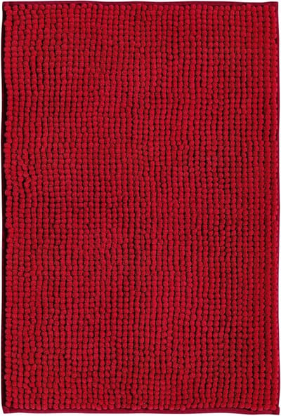 Badmat Anti-Slip - Zachte Vloermat - Badkamer Vocht Opnemen - Machinewasbaar 30°C - 50x80 cm - Rood