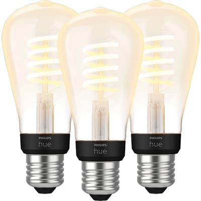 Philips Hue Filamentlamp White Ambiance Edison E27 3-pack