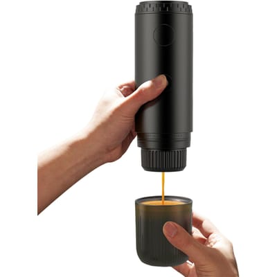 Elektrische Koffiemachine Capsule en Poeder 2-in-1 Koffiezetapparaat met 20 Bar Druk 7800mAh Batterij Oplaadbaar black