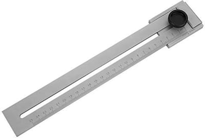 Dailygoods- Markeringsmes 0-250 mm - Markeringsliniaal - Koolstofstaal - Nauwkeurigheid 0,1 mm - Slijtvast - Eenvoudig te bedienen