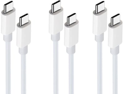 3 stuks OneOne 2,0m oplaadkabel. Sterke USB C naar C kabel. Stevig laadkabel snoer past op Google Pixel 1, 2, 2XL, 3, 3XL, 3a, 3a XL, 4, 4XL, 4a, 5, 5a, 6a, 7, 7 Pro, 8, 8a, 8 Pro, 9, 9 Pro, 9 Pro XL, 9 Fold, C, XL