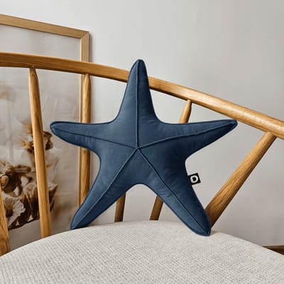 Decordruk Velvet Collectie - Kleine Stervormige Sierkussen - 43 cm - Granat