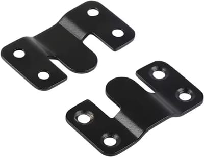 TLVX Sterke Meubel Klem Connectors Zwart 54mm x 30mm – Ophangsysteem Kast – Keukenkastjes – Fotolijsten – Bankstel samenvoegen – Beugel interlock – Muurhaken – RVS Bevestiging Gesp – Ophangbeugels – Demontabel – 1 set (2 stuks)