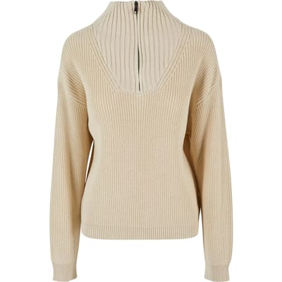 Urban Classics - Oversized Knit Troyer Sweater/trui - M - Beige