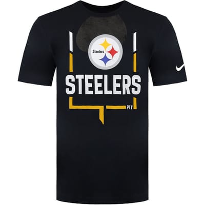 Nike NFL Pittsburgh Steelers Legend Goal Post Heren Zwart T-Shirt