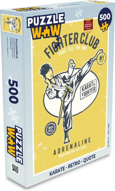 Puzzel Karate - Retro - Quote - Legpuzzel - Puzzel 500 stukjes