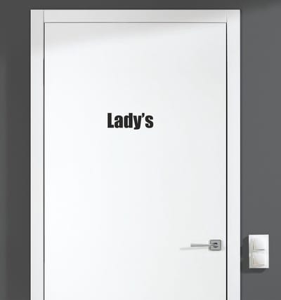 Deursticker - Ladys - Zwart 10x3,7