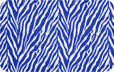 WC mat 80x50 cm - Antislip - Zebra - Patroon - Kobalt - Blauw - Toiletmat - Vloermat - Douchemat - Toilet tapijt - Toiletmatten