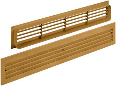 SOTECH 1 paar ventilatieroosters BRISE 457 x 92 x 17 mm voor deuren sleufperforatie Limba